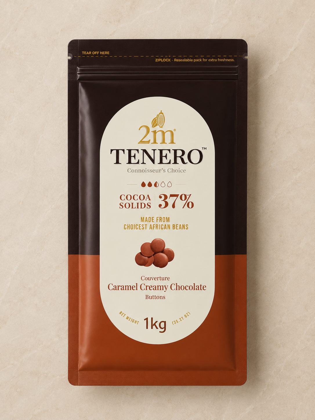 TENERO CARAMEL CREAMY CHOCOLATE BUTTONS