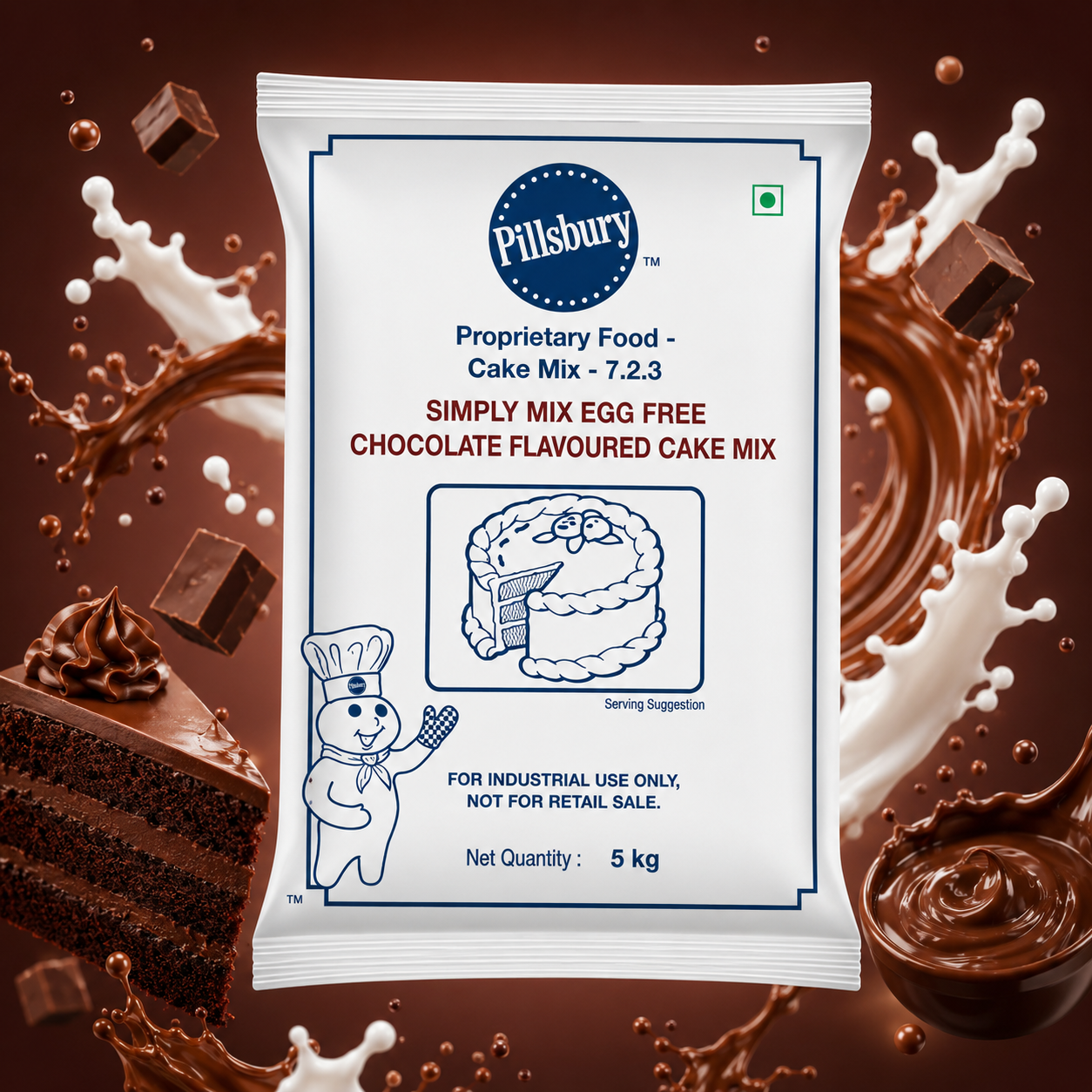 PILLSBURY SIMPLY MIX EGG FREE CHOCOLATE FLAVOURED CAKE MIX