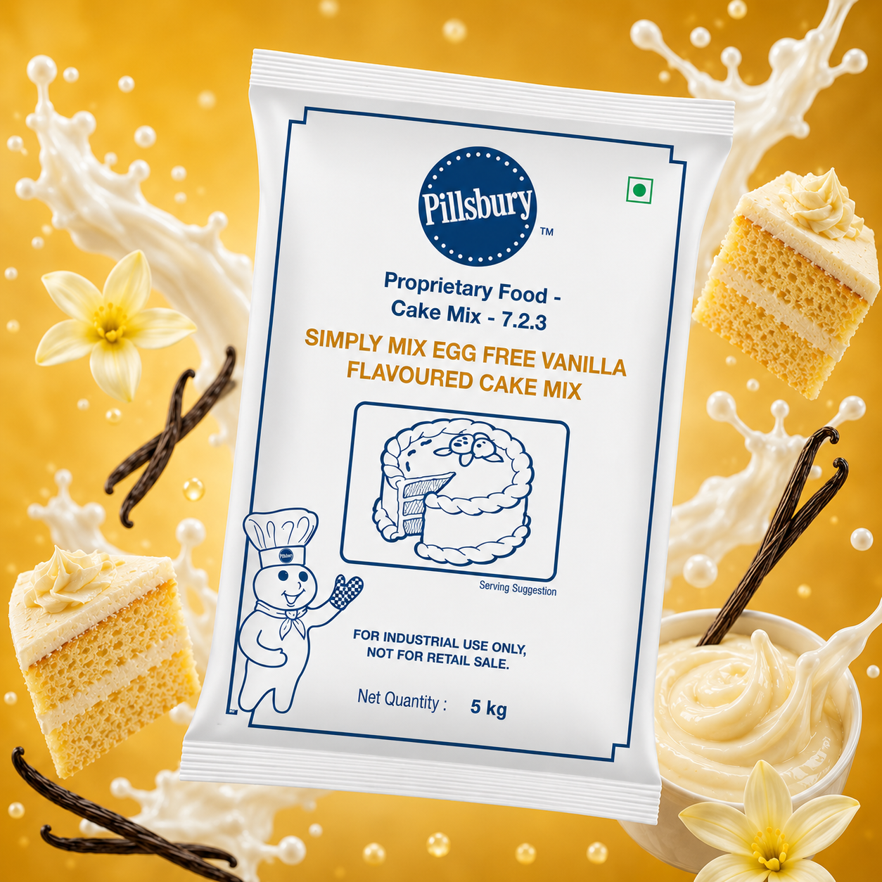 PILLSBURY SIMPLY MIX EGG FREE VANILLA FLAVOURED CAKE MIX