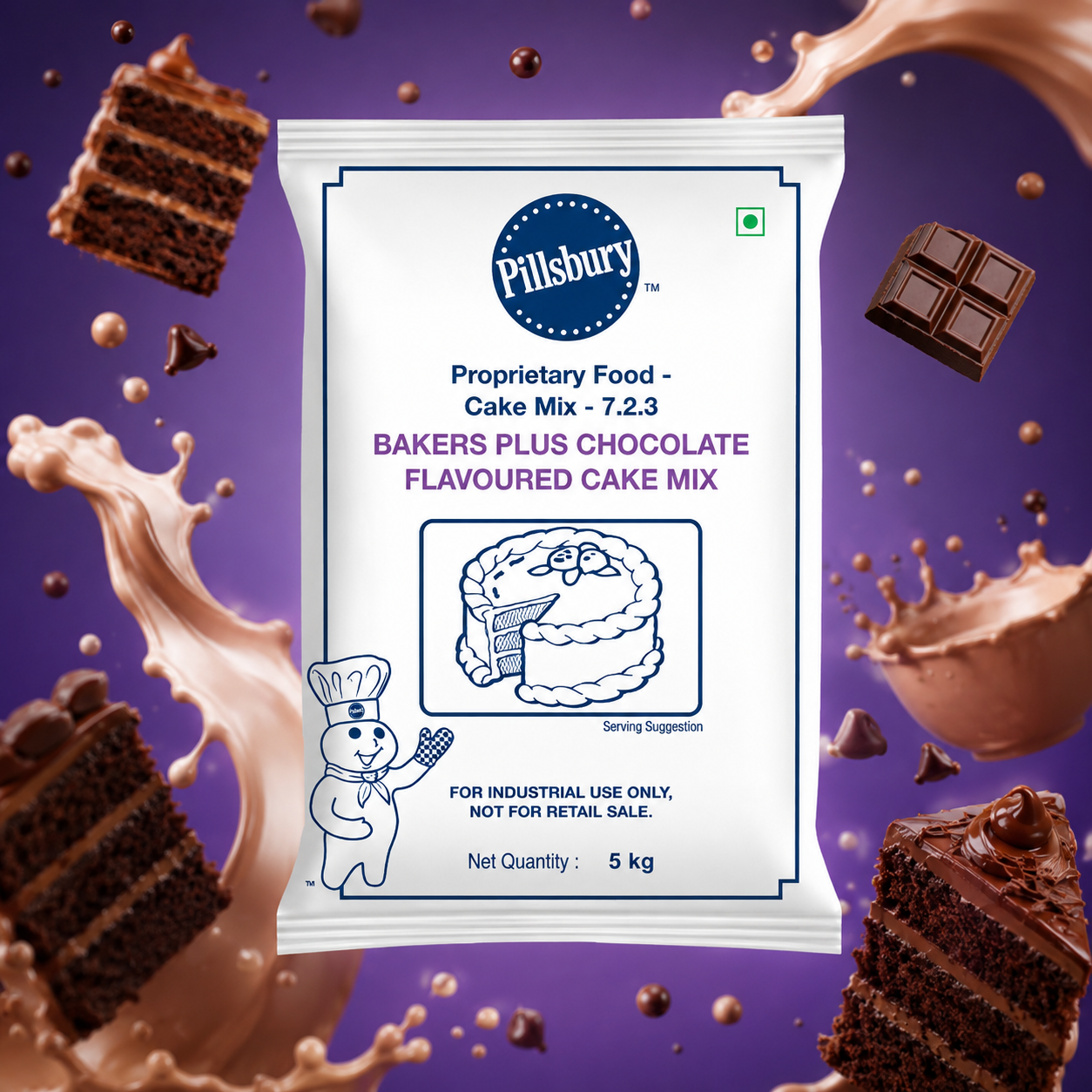 PILLSBURY BAKERS PLUS CHOCOLATE FLAVOURED CAKE MIX