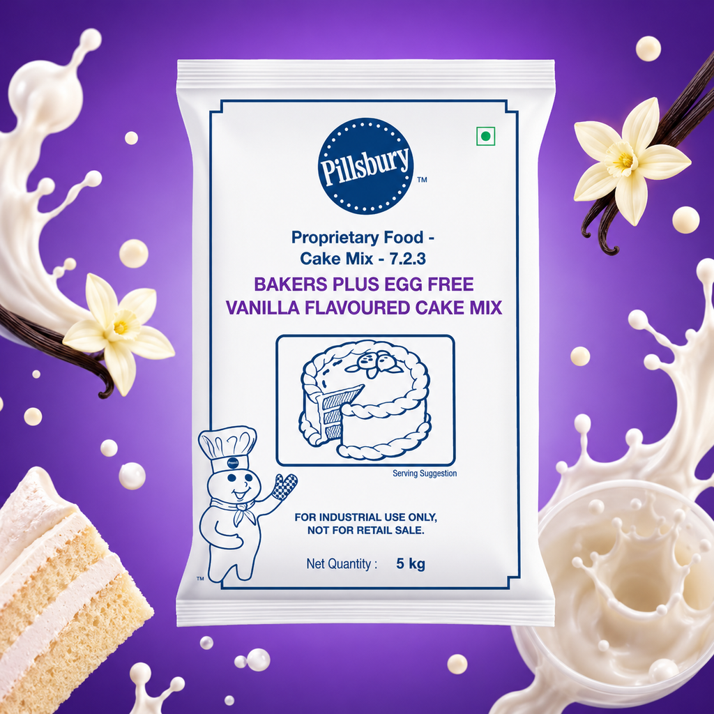 PILLSBURY BAKERS PLUS EGG FREE VANILLA FLAVOURED CAKE MIX