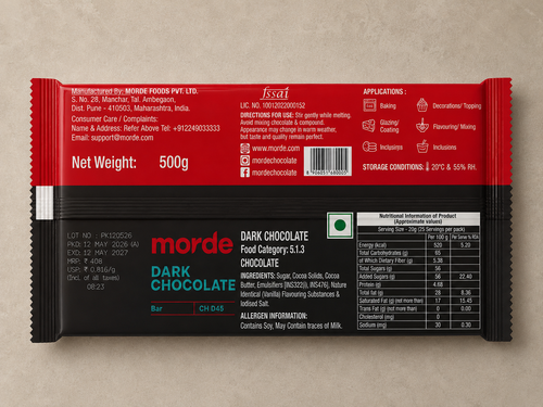 MORDE DARK CHOCOLATE BAR CH D45