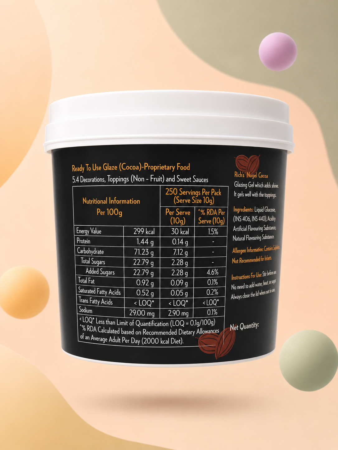 RICHS NUGEL COCOA GLAZE (JELLY)
