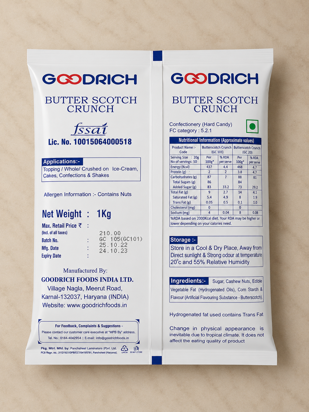 GOODRICH BUTTERSCOTCH CRUNCH