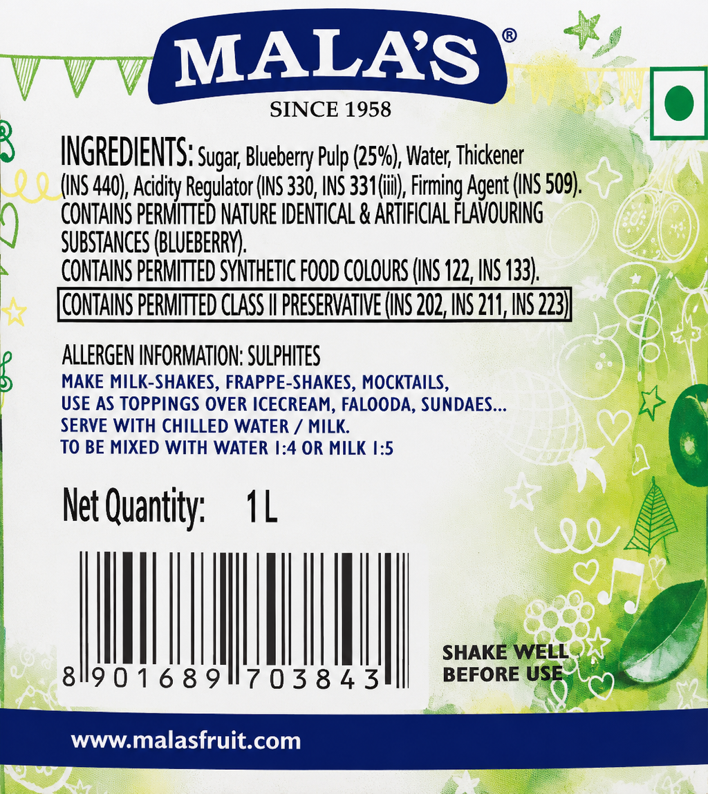 MALA'S BLUEBERRY CRUSH