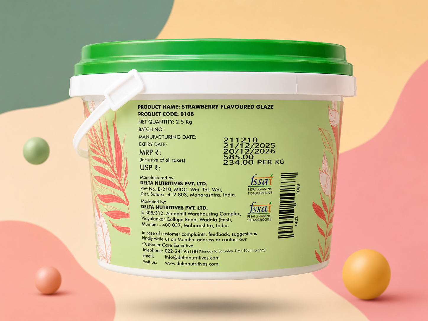 DELTA STRAWBERRY FLAVOURED GLAZE (JELLY)