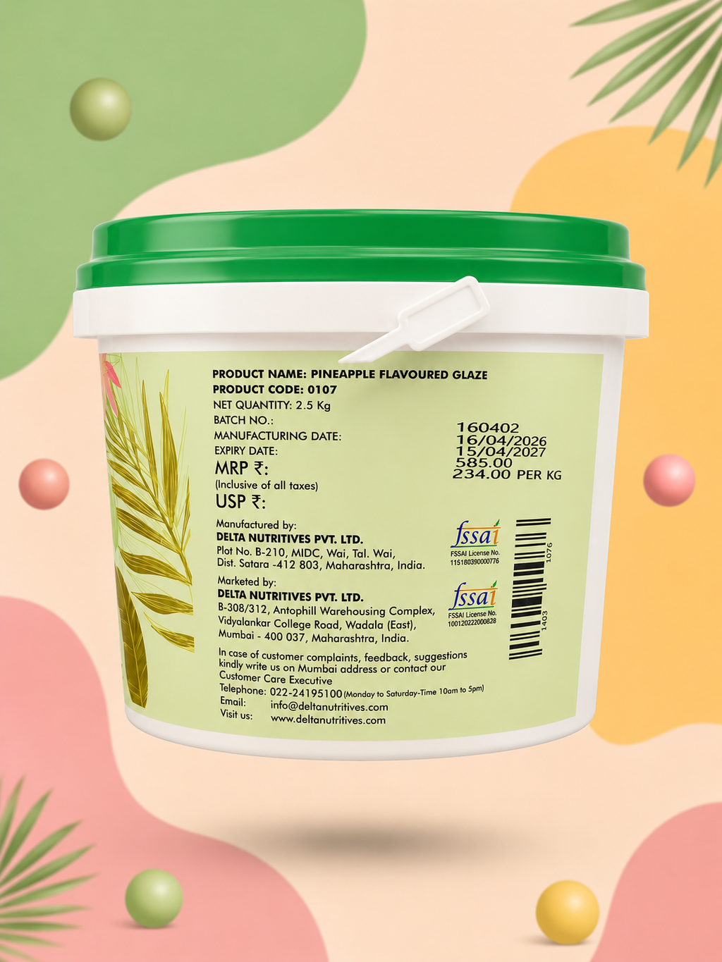 DELTA PINEAPPLE FLAVOURED GLAZE (JELLY)