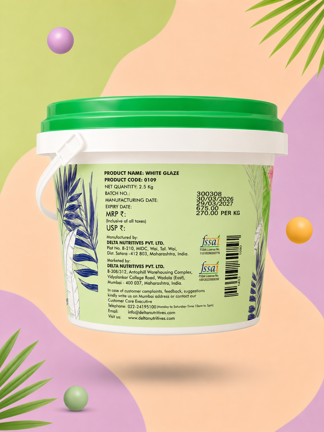 DELTA WHITE GLAZE (JELLY)