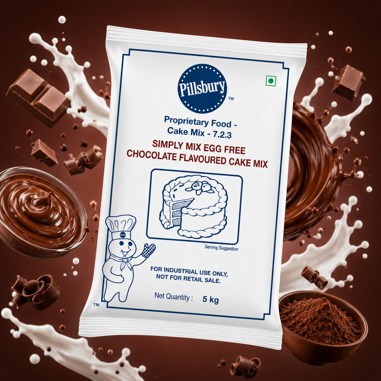 PILLSBURY SIMPLY MIX EGG FREE CHOCOLATE FLAVOURED CAKE MIX