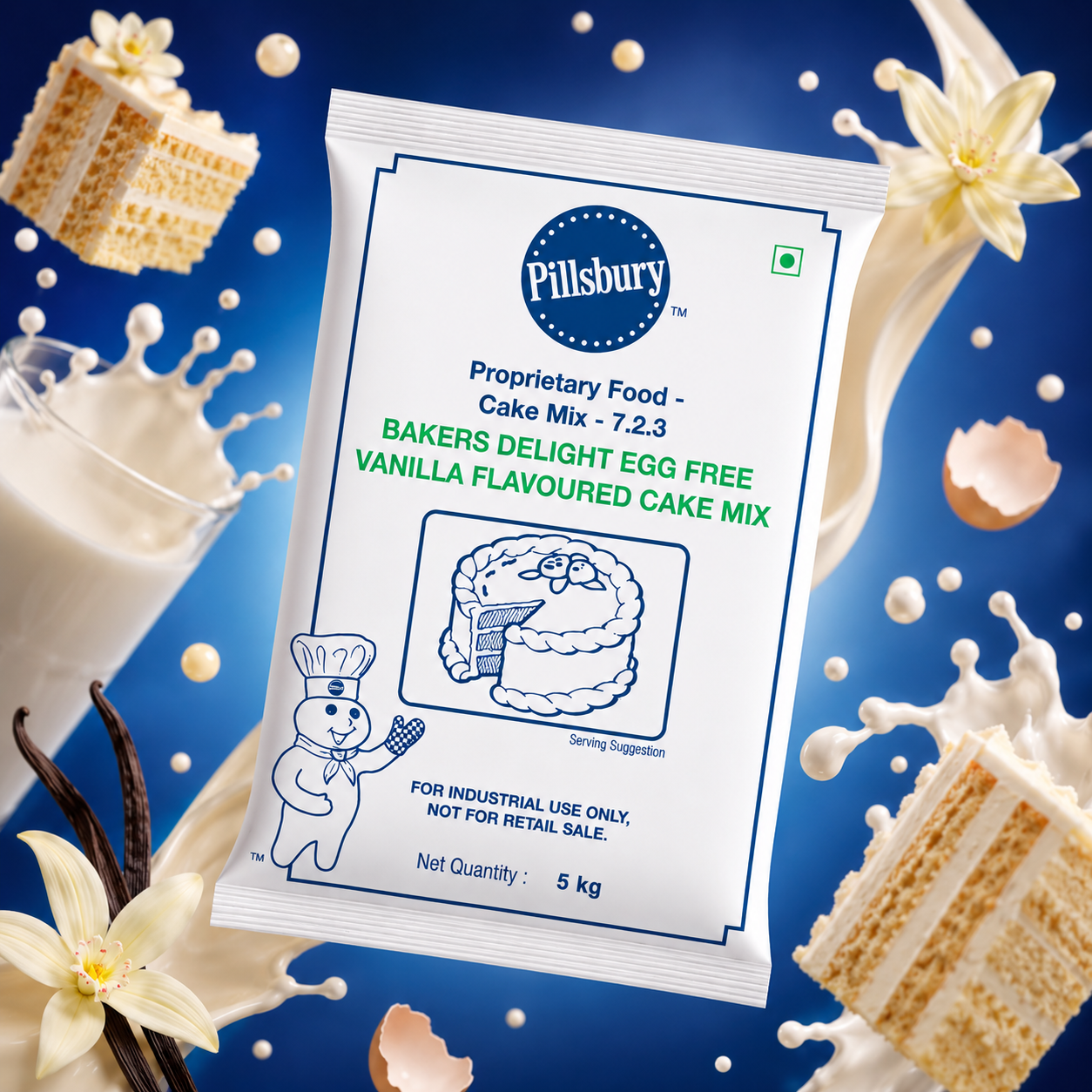 PILLSBURY BAKER DELIGHT EGG FREE VANILLA FLAVOURED MIX