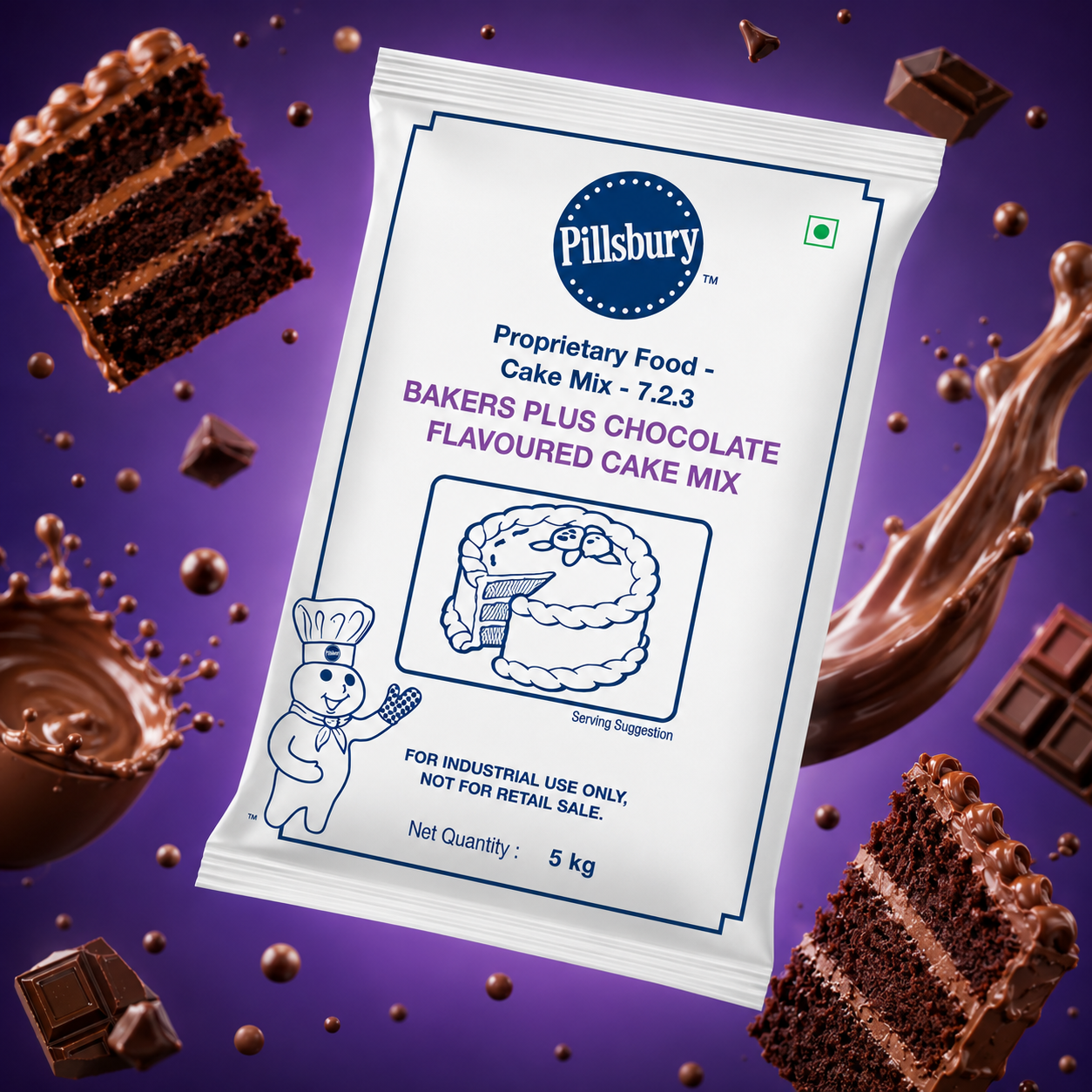PILLSBURY BAKERS PLUS CHOCOLATE FLAVOURED CAKE MIX